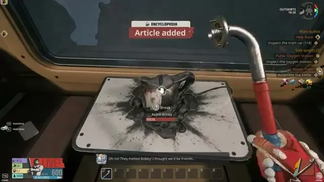 Breathedge 2 NPC and crew dialogue area in the early hub